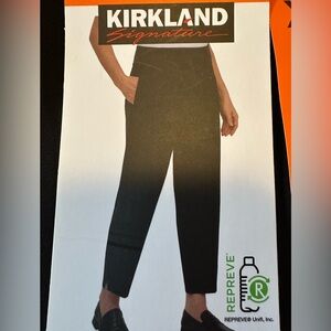 Kirkland Signature Black Pull-On Trouser Ankle Pants